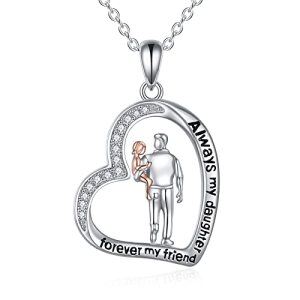 Heart Father Daughter Necklace-1