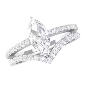 C Moissanite Ring