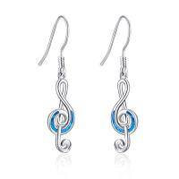 wholesale TOUPOP Music Note Earrings Sterling Silver Created Opal Musical Jewelry For Lovers, Gifts For Women Teacher Dancer Her -style_name:A-Blue opal treble music note