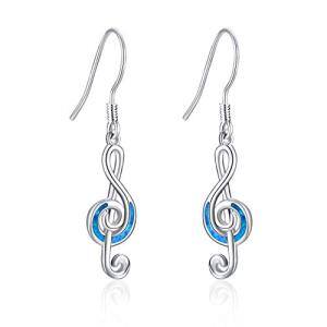 A-Blue opal treble music note