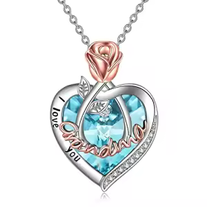 03 Mar-Grandma Necklace with Heart Crystal