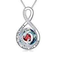 wholesale TOUPOP Birthstone Necklace For Women 925 Sterling Silver Moon And Star Pendant Necklaces I Love You To The Moon And Back Jewelry Anniversary Birthday Gifts For Her Wife Girlfriend Mom -color_name:01-Jan-Garnet