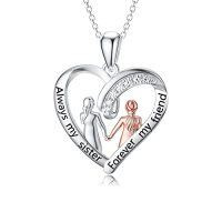 wholesale Gift For Mom/sister 925 Sterling Silver Sister/mom Necklace Jewelry Birthday Christmas Gifts For Women -style_name:C002-Sister Necklace