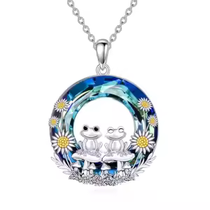 Two Frogs-Mushroom-Blue Crystal