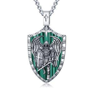 A01-St Michael(Shield)-Malachite