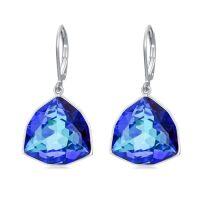 wholesale TOUPOP Leverback Earrings For Women Sterling Silver Simple Geometric Birthstone Dangle Drop Earrings Jewelry Christmas Valentine Mothers Day Birthday Gifts For Women Her Wife -color_name:09-Sept-Sapphire