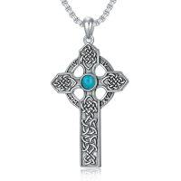wholesale Cross Necklace 925 Sterling Silver Cross Pendant Christmas Fathers Day Birthday Gifts For Men Gifts For Father Gifts For Dad Brother Husband Son -style_name:Z Celtic Cross for Sale