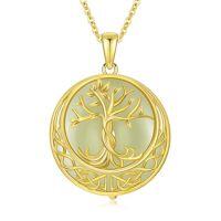 wholesale Jade Tree Of Life Necklace 14k Gold Plated Sterling Silver Celtic Family Tree Jewelry Birthday Christmas Gifts For Women Mom Wife -style_name:Celtic Tree of Life