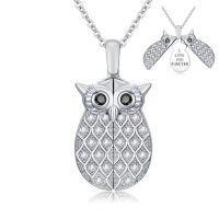 wholesale Cross Necklace For Women Men 925 Sterling Silver Cross Pendant Christian Jewelry Christmas Gifts -style_name:Owl-I Love You Forever