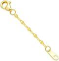 wholesale 14k Gold Faceted Extension Chain for Necklace and Anklet Adjustable Length-0-0