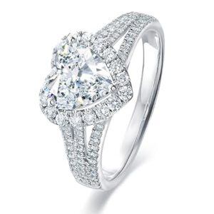 Heart Halo Engagement Ring