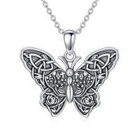 wholesale TOUPOP Sterling Silver Necklace Dragonfly Butterfly Pendant Jewelry For Women Dragonfly/butterfly Necklace Gifts For Women Mom Mother‘s Day -style_name:2-Butterfly