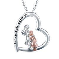 wholesale TOUPOP Sister Christmas Gifts From Sister/brother Sisters Necklace For 2/3/ 4 Sterling Silver Sisters Fashion Jewelry For Women Friend Female Friendship Lasts Forever -style_name:Big Sister and Little Sister Necklace