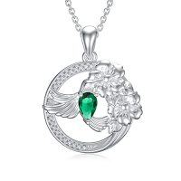 wholesale Animal Necklace 925 Sterling Silver Animal Pendant Women Jewelry Christmas Gifts For Women -style_name:Hummingbrid-Zirconia