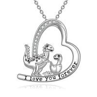 wholesale TOUPOP Christmas Gifts Dinosaur Necklace For Women Sterling Silver Crystal Dinosaur Jewelry -style_name:Dinosaur Necklace