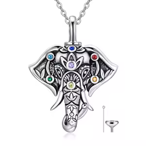 3-Elephant Urn Necklace