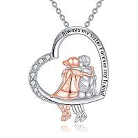 wholesale TOUPOP Sister Christmas Gifts From Sister/brother 925 Sterling Silver Sibling Sisters Neckalce Always My Sisters Forever My Friend Jewelry Birthday Anniversary Graduation Gift -style_name:1-Gifts for Sister from Brother