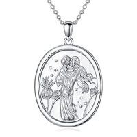 wholesale TOUPOP Necklace For Women S925 Sterling Silver Pendant Necklaces Jewelry Gifts For Women Her Wife Mom Daughter Birthday Anniversary Christmas Gifts -style_name:Mother and Daughter Necklace