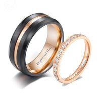 wholesale TOUPOP Personalized Moissanite Couples Rings Set For Him And Her Set 925 Sterling Silv/10k/14k/18k Gold Customized Wedding Ring For Couples Anniversary Christmas Jewelry Gifts For Wife Girlfriend -style_name:Couple Rings Set D