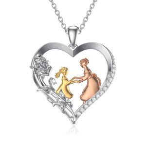 Heart- Mom Daughter Necklace