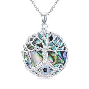 C03-Tree of Life Evil Eye -Abalone shell