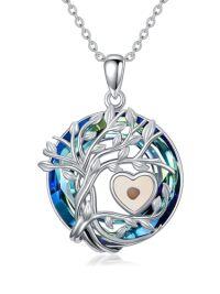 wholesale TOUPOP Crystal Mustard Seed Necklace S925 Sterling Silver Tee Of Life Pendant Faith Jewelry Gifts For Women -style_name:Mustard seed a