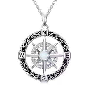 3-Compass Necklace(Oxidation)