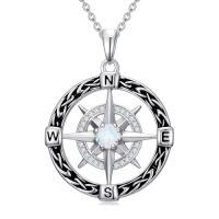 wholesale TOUPOP Christmas Gifts For Women 925 Sterling Silver Celtic Knot Necklace Irish Jewelry Birthday Anniversary Valentine's Day Gifts For Women Wife Girlfriend Her Daughter -style_name:3-Compass Necklace(Oxidation)