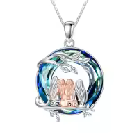 TOUPOP 925 Sterling Silver Sisters Necklace Pendant Jewelry Gift-style_name:13-Sister Necklace