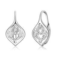 wholesale TOUPOP Leverback Earring For Women Sterling Silver Dangle Drop Hoop Earrings For Women Birthday Anniversary Christmas Gifts -style_name:7-Heart Tree of Life