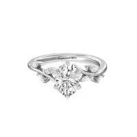 TOUPOP 925 Sterling Silver 10k/14k/18k Moissanite Personalized Engagement & Wedding Rings-style_name:D Engagement Ring