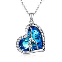 wholesale TOUPOP Gymnastics Necklace 925 Sterling Silver Gymnastic Necklace Flipping Gymnast Team Usa Gymnastics Fashion Jewelry Heart Pendant Necklace Sport Ballerina Gymnastics Jewelry -color_name:Crystal-Gymnastics Necklace