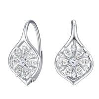 wholesale TOUPOP Leverback Earring For Women 925 Sterling Silver Dangle Drop Hoop Earrings For Women Her Daughter Wife Friend Birthday Anniversary Christmas Gift -style_name:Snowflake
