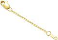 wholesale 10K Yellow Gold 1 2 3 4 5 Necklace Extender Chain w Double Spring Clasp Bracelet Anklet Extension-0-16