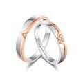 TOUPOP Sterling Silver Moissanite Couples Wedding Band Sets For Him And Her-0-0