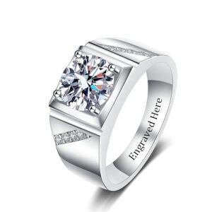 H Moissanite Ring