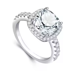 Moissanite Cushion Cut Ring