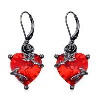 wholesale Goth Earrings For Women 925 Sterling Silver Gothic Earrings Punk Halloween Jewelry Christmas Gifts For Women -style_name:Rose