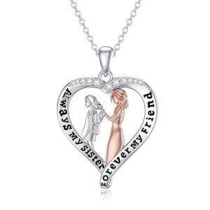 Heart-Two Sister Necklace