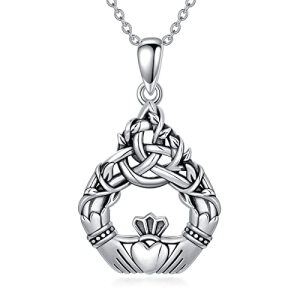 Black-Celtic Claddagh Tree of Life