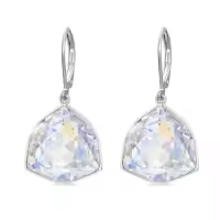 TOUPOP Sterling Silver Birthstone Geometric Drop Earrings For Women-color_name:04-Apr-Diamond