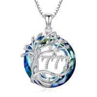 wholesale TOUPOP Angel Number Necklace 925 Sterling Silver Tree Of Life Necklace Numerology Jewelry Birthday Christmas Gifts For Women Her -style_name:777