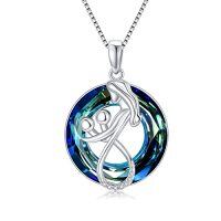 wholesale TOUPOP Mothers Day Gifts For Mom Mother Of 1 To 3 Daughter/son Necklace Sterling Silver Family Pendant Necklaces With Crystal Jewelry Birthday Gifts For Women -style_name:1-Mother of 2