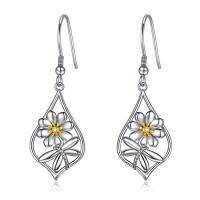 wholesale TOUPOP Sterling Silver Dangle Drop Earrings For Women Mom Flower Leverback Earrings Jewelry Christmas Anniversary Birthday Gifts -style_name:13-Dangle-Dragonfly