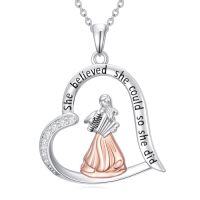 wholesale TOUPOP Ballet/violin/cello/flute/piano/saxophone/accordion/harp Necklace For Women 925 Sterling Silver Ballet Instrument Pendant Jewelry Music Lover Christmas Christmas Gifts For Women -style_name:Accordionist