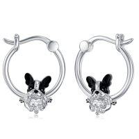 wholesale Animal Hoop Earrings S925 Sterling Silver Dachshund/paw/french Bulldog/wiener Dog Earrings For Women Dog Hoop Earring Jewelry Birthday Gifts For Women Daughter Girlfriend Wife Anniversary -style_name:French Bulldog Earrings