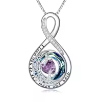TOUPOP Sterling Silver Birthstone Moon And Star Pendant Necklace I Love You To The Moon And Back-color_name:02-Feb-Amethyst