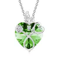 TOUPOP Sterling Silver Crystal Butterfly Stethoscope Necklace Nurse Gift-style_name:05-May