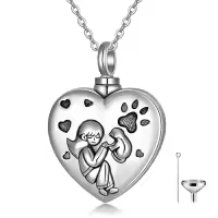TOUPOP 925 Sterling Silver Stone Ash Necklace Pet Memorial Jewelry-style_name:3-Dog