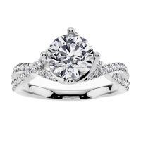 wholesale TOUPOP Personalized Moissanite Engagement Ring D Color Lab Created Diamond Ring 925 Sterling Silver/10k/14k/18k Solid Gold Moissanite Wedding Promise Anniversary Ring For Women Gift For Christmas -style_name:A Moissanite